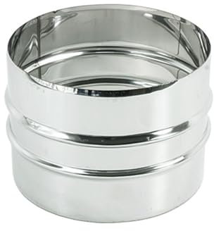 ALLINOX Manicotto Maschio/Maschio In Acciaio INOX Raccordo M/M Per Tubi Canna Fumaria Stufa o Camico (DN 80)