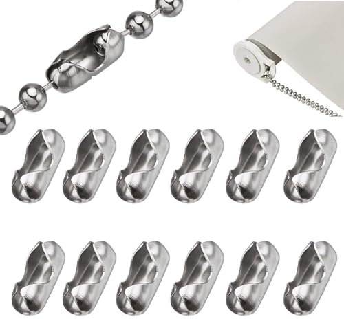 MZOYOURO Blind Chain Connectors, 36Pcs 4.5mm roller blind chain connectors,window blinds easy fit clip in,Beaded Pull Chain Extension Matching Connectors Blind Cord Connector for Blinds