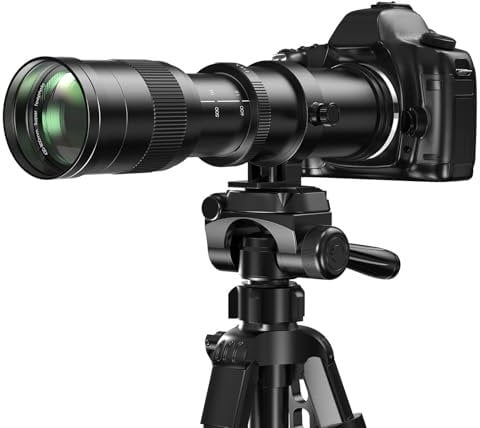 Lightdow Super-Teleobjektiv 420-800mm F8.3 für Canon RF Mount - Manuelles Zoomobjektiv (62mm Filtergewinde) für Canon EOS R10 R50 R100 Kameras - Schwarz