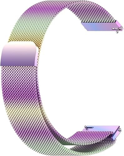 Cinturino di ricambio per Amazfit Active 2, in acciaio inox e metallo, regolabile, morbido, traspirante, con chiusura magnetica, in rete, per Amazfit Active 2, smartwatch da donna e uomo, Eine Grösse,