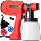 Retoo Pistola a spruzzo per vernice, elettrica 400 W, contenitore per pistola a spruzzo 1200 ml, capacità di carico 800 ml/min, spruzzatore di colore ideale per mobili, recinzioni, pareti, armadi