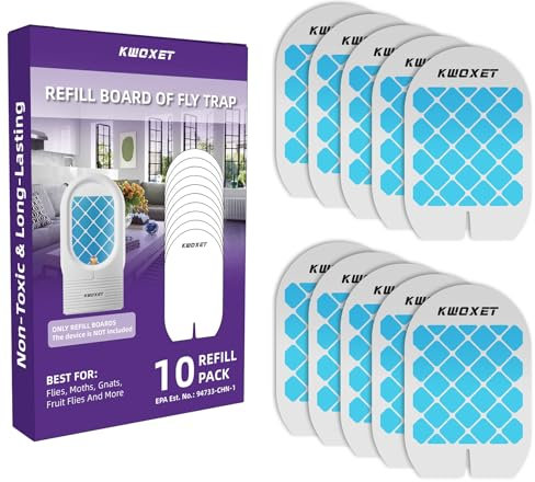 Fliegenfänger Klebe 10 Stück - Ultraklebefallen für Insekten in Küche, Haus & Garten (11x7.5cm) (B-10pcs)