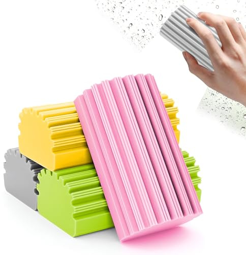 4 Stück Reinigungsschwamm, Damp Duster, Staubschwamm, Putzschwamm, Küchenschwamm, Geeignet Zum Reinigen Von Glas, Arbeitsplatten, Jalousien, Autoleder, Sofas Und Anderen Oberflächen