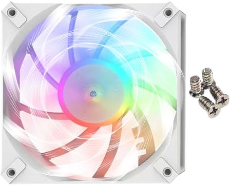 Ventilador de PC, ventilador de caja de enfriamiento | Refrigeradores de radiador de CPU silencioso de perfil poco profundo para la compilación de PC en el lugar de trabajo en casa, herramienta de opt
