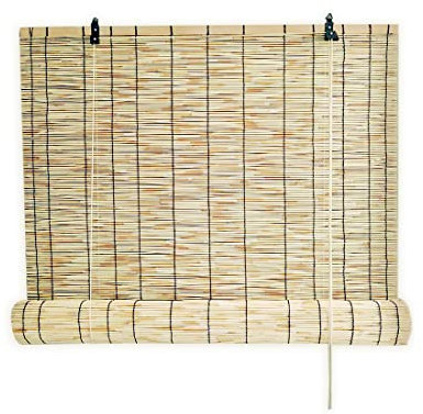 Acomoda Textil – Estor Enrollable de Bambú para Puertas y Ventanas. Persiana Ajustable Opaca de Ocultación Decorativa, Cortina Regulable de Temperatura y Luz Exterior e Interior (120x200 cm)