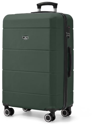LUGG 28 Inch Jetset Suitcase Hard Shell Case 4 Wheel Travel bag Lightweight ABS Material with TSA Lock Approved for Travel with easyJet, British Airways, RyanAir, Virgin Atlantic, Emirates(75x49x29cm)