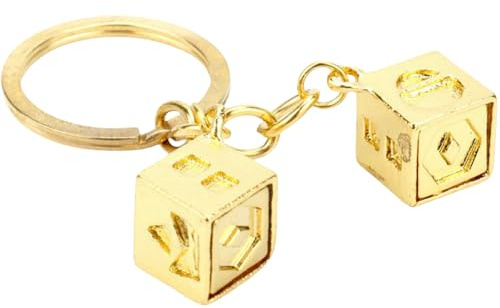 Jpltlvy Galaktischer Würfel-Schlüsselanhänger, Halskette, Krieger-inspirierter Anhänger, ineinandergreifendes Design, Unisex-Accessoire, Geschenk für Saga-Enthusiasten