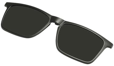 LSQBDFC Sonnenbrille Unisex Clip-on Quadratisch Uv400 Nachtsicht Fahren Angeln Brillen Clips Magnet Clip Männer Abdeckungen-grau