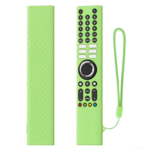 Spelonify Telecomando in silicone per Xiaomi XMRM-P3, protezione antiurto per controller TV con gomma, protezione anti-goccia e guscio a prova di polvere e umidità (verde luminoso)
