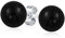 Boucles D'Oreilles Clous Simples En Onyx Noir Pour Femmes En Argent Sterling .925 8MM