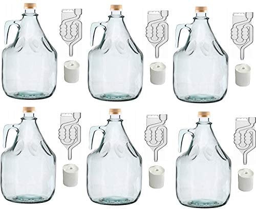SET 24tlg FLASCHE GÄRBALLON + STOPFEN + GÄRRÖHRCHEN + SCHRAUBVERSCHLUSS 3L BDG3Z