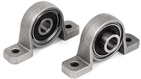 sourcing map 2Stk 8mm Innen Dmr Selbstausrichtung Gehäuse Kugellager KP08 Silberton grau DE de