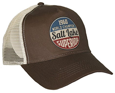 HELLMOTORS Salt Lake Race Trucker Mesh Cap Chocolate Old School Hot Rod Vintage Retro