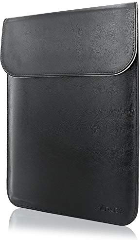 Allinside 15-16 Laptop Sleeve for MacBook Pro 16 2019-2021 M1 (A2485 A2141)/ MacBook Pro 15 2010-2019 (A1990 A1707 A1398), Synthetic Leather Laptop Case, Black