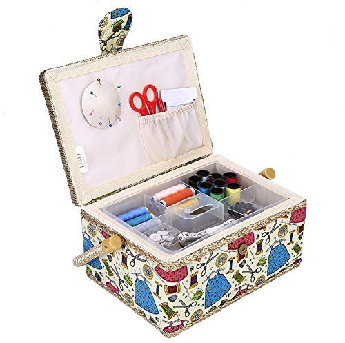Nähset Korb, Nähzubehör für Haushalt, Aufbewahrungskorb, Nadel-Näh-Aufbewahrungsbox, Nähzubehör, Organizer für Nähzubehör, Rosa, Orange, Grün (optional)