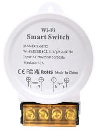 MHCOZY Tuya Smart Life App 30 A High Power WiFi Smart Switch Module con monitor de energía, funciona con Alexa Google Home, MN230A