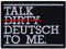 Aufnäher: Talk Deutsch to me Patriot Aufbügler Biker Patch Bügelbilder Rocker Sticker Flagge zum aufnähen Deutschland Fanartikel Geschenk Applikation für Jacken/Kutten/Jeans/Taschen 80x60mm