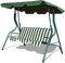 GIANTEX Hollywoodschaukel 3 Sitzer, Gartenschaukel Gartenstuhl Gartenbank mit Sonnendach & Rückenlehne, Schaukelstuhl Schaukelbank Stahlgestell bis 210 kg belastbar, Gartenliege Schaukel (Grün)