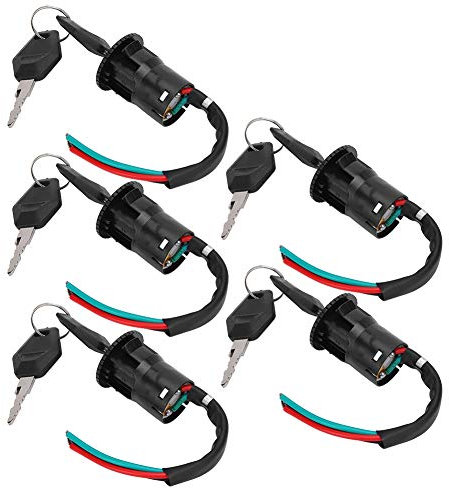 5 Set Interruttore di accensione Chiave Interruttore di avviamento Interruttore di Blocco elettronico, Serratura elettrica per Bici Serratura elettrica con Due Chiavi per Scooter Elettrico