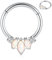 AROWRO Nase Septum Ringe Daith Ohrringe Helix Tragus Rook Septum Nase Daith Piercing Schmuck Septum Schmuck CZ Opal Septum Clicker Knorpel Helix Tragus Lobe Ohrringe Silber Chirurgenstahl 16G 8mm