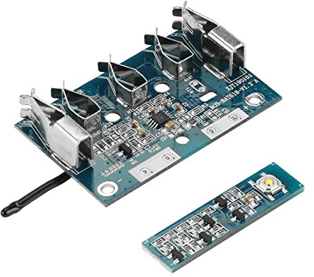 LICHIFIT Li-Ionen-Akku Ersatz Leiterplatten-Schutzplatine Kit Gehäuse Abdeckung LED-Licht Label für Bosch 18V Werkzeugteile, PCB, Leiterplatte