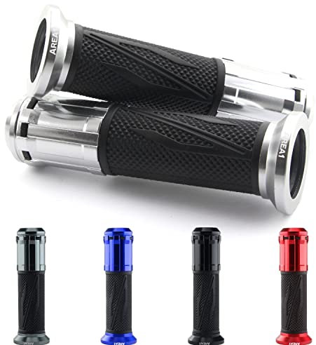 Lenkergriffe kompatibel mit XVS A Drag Star Classic 650, 950, 1100 (Gun/Silber)