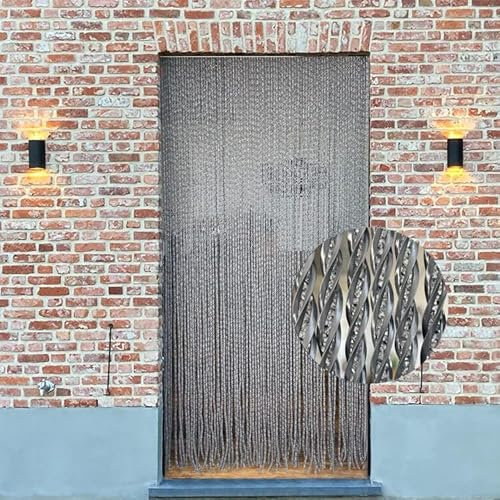 Rideau de Porte Luxe Magnifico Anthracite - Différentes Tailles, 100 x 250 cm