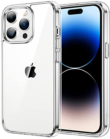 JETech Funda para iPhone 14 Pro 6,1 Pulgadas, Antigolpes Carcasa, Anti-Amarillo, Antiarañazos Respaldo Transparente (Transparente)