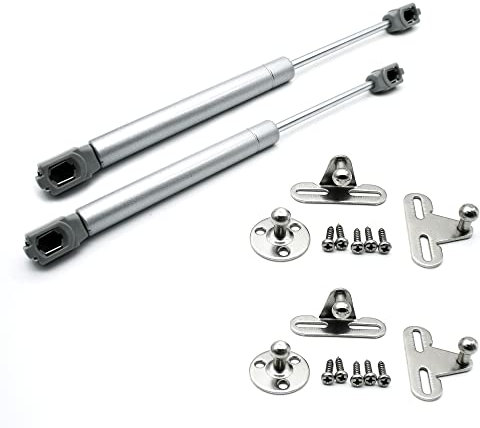 DOJA Barcelona | Amortiguadores de Gas | 80N | Pack 2 Resortes de Gas | Piston Gas | Pistones Hidraulicos para Puertas de Cocina | Soporte Armario Cocina, Baño, Oficina, Caravana