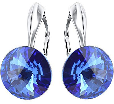 Rivoli 925 Silber Ohrringe Österreichische Zirkonia - Schmuck für Frauen und Mädchen - Hängeohrringe Ideal für Geschenke für Frauen Geschenk für Mutter-Frau-Tochter (Sapphire)