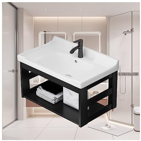 Lavabo Suspendu En Céramique De Qualité Supérieure, Vasque D'angle Suspendu Lave Main D'angle, Armoire De Salle De Bain Avec Robinet Et Évacuation, Pour Toilette WC D'invités Salle De Bain Cuisine ( C