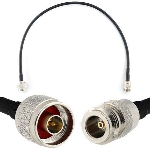 RANGEFUL N Stecker auf N Buchse 50cm — HF-240 (LMR 240 Äquivalent) Verlängerung Antennenkabel — für WiFi RF Antenne GSM LTE 4G 5G 6G Router Signalverstärker Lora Ham CB Funk