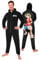 One Piece Pigiama Intero Uomo - Caldo Pigiamone in Pile con Cappuccio S-3XL - Pigiami Invernali Interi Anime Gadget Regalo (Nero, M)