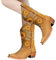 Rianpesn Stivali da cowgirl da donna | Stivali da cowgirl vintage ricamati floreali | Stivali alti da cavaliere equestre Punta quadrata Regali vintage per equitazione per ragazze donna