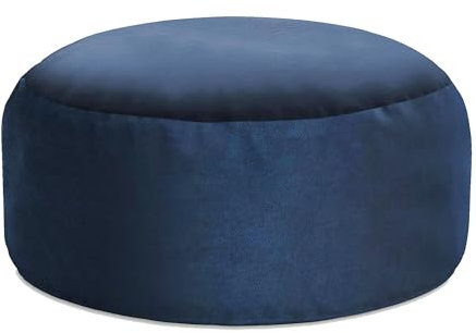 DreamRoots Pouf Hocker Roller 70x70x40cm - Samt Hocker - Sitzkissen Rund - Hocker Wohnzimmer - Fußhocker Für Sessel - Hocker Sofa - Sitz Poof - Fußablage Hocker - Sessel Hocker - Hocker Rund