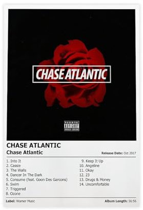 EYEZER Chase Atlantic – Musikalbum-Poster, Leinwand, Poster, Schlafzimmer, Dekoration, Sport, Landschaft, Büro, Raumdekoration, Geschenk, ungerahmt, 30 x 45 cm