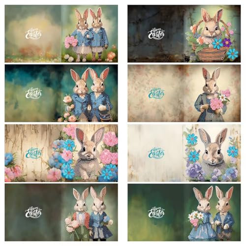 ycyingcheng 5D-Diamant-Gemälde-Muttertag Geburtstagskarten, Dankeskarten Weihnachten Karten Valentinstag, DIY-Diamant-Gemälde Weihnachtskarten, Einladung zur Hochzeit Partygeschenke