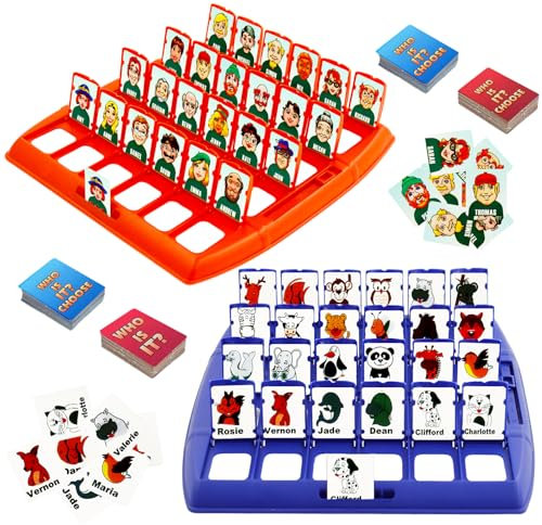 Wer ist es Lustiges Ratespiel Brettspiel,Wer Ist es Spiel,Family Erraten Spiele,Wer Bin Ich Spiel,Who Whats Their Name,Brettspiel für Familien Eltern Kinder Party,Englische Version