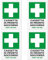 4 Adesivi Cassetta Pronto Soccorso CM 10x15 | Lavabili ed Impermeabili | 4 Pezzi