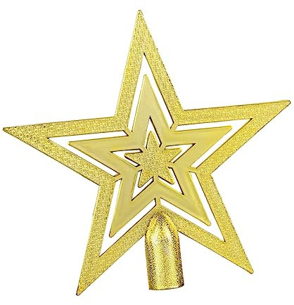 IMIKEYA Weihnachtsbaumspitze Silberne Baumspitze Urlaubsparty Ornament weihnachtsbäumchen Sternbaumkrone Christbaumspitze Stern Halloween Zylinder Burleigh Dekorationen 3D