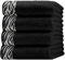 Class Home Collection Handtücher Handtuch 4er Set Jacquard Baumwolle Zebra Schwarz