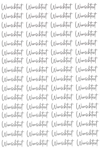 Fräulein Lotti | Wasserschiebefolie fuer Kerzen - Thema: Wunschtext personalisierbar | Tattoofolie | schwarz DIN A4