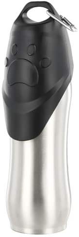 Auslaufsichere Hunde Wasserspender 750 ml, Edelstahl Hunde Trinkflasche, Reise-Wassernapf für Welpen, Haustier Trinkflasche Hunde Wasserflasche, für Täglich Spazieren Gehen Reisen Campen