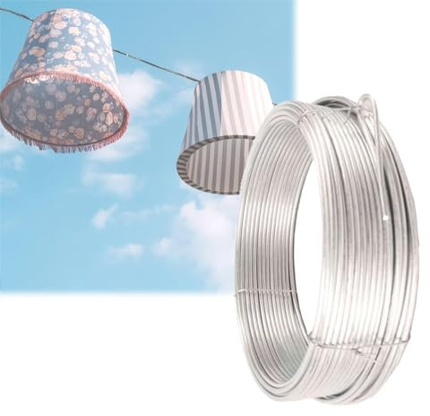 Alambre de Hierro Galvanizado, Alambre galvanizado calibre 8, espesor 4 mm (0,157 pulgadas) de diámetro, alambre galvanizado para amarre, alambre sólido, plateado, para plantas (Size : 40M/131.2ft)