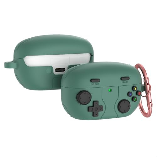 GIOPUEY Hülle Kompatibel mit Sony WF-1000XM5, Niedlich Spaß Cartoon Silikon TPU Schutzhülle mit Schlüsselbundhaken Case Cover für Jungen Mädchen Männer Frauen - Green