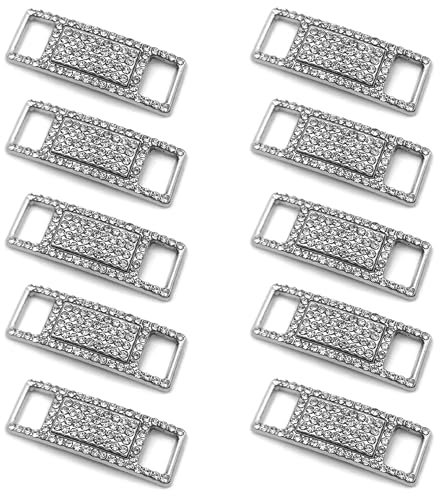 Niuhong 10 Pcs Schnürsenkel Schnalle Strass Bling Schuhe Schnallen Sneaker Diamond Schmuck Diamant Schuh Anhänger Schuhzubehör Dekorative Turnschuhe Sportschuhe Freizeitschuhe Zubehör