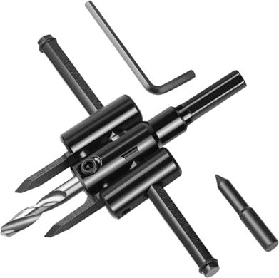 Scie-cloche réglable - 40 à 120 mm - Pour cloison sèche - Type d'avion réglable - Scie cloche circulaire à bois - Outil de découpe circulaire