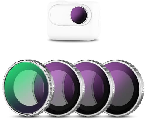 NEEWER Set di filtri ND compatibili con Insta360 GO 3S, CPL+ND8+ND16+ND32, accessori per action camera, filtri polarizzati e a densità neutra, vetro ottico HD multistrato