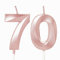 Rose Gold Number 70 Candles for Birthday Cake, 70th Birthday Candles 70 Birthday Candles 70th Candles for Cake, 70th Birthday Cake Candles Cake Toppers for 70 Year Old Women Rose Gold