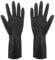 1 paire de gants en latex réutilisables noirs pour la teinture des cheveux, gants épais en caoutchouc pour le nettoyage, la cuisine, la vaisselle